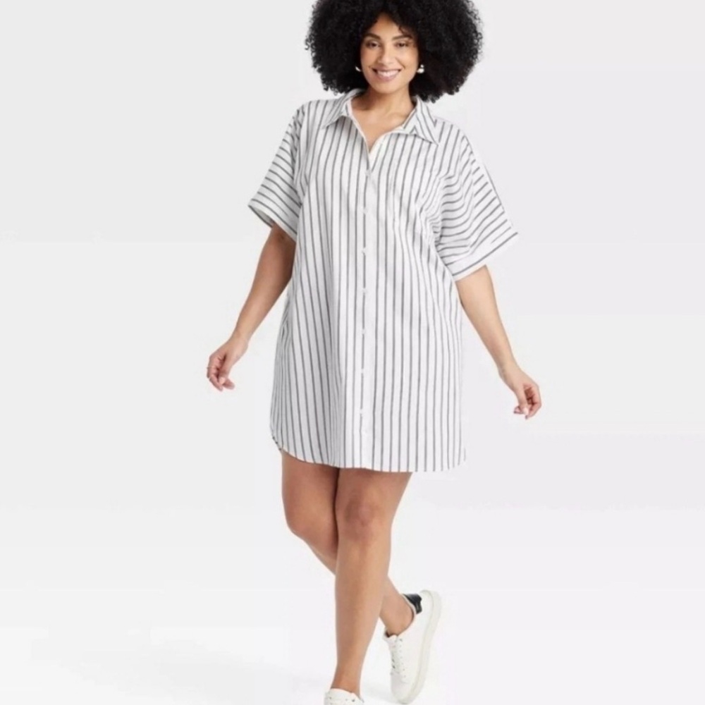 NWT!  A New Day Women's Easy Woven Mini Shirtdress - Size medium.
